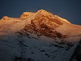 22 Sunrise On Shishapangma Main And East Summits And East Face From Kong Tso Sunrise on Shishapangma East Face from Kong Tso camp (5198m).